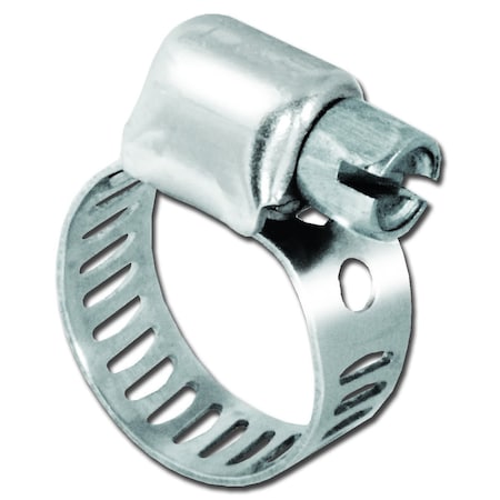 Protie Mini Hose Clamp, Stainless, SAE Size 6, Range 7/16 in. - 11/16 in., 50PK 33881